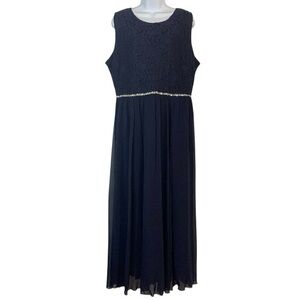 ALEXA B. Nites Rhinestone Embellished Maxi Dress Sz 16W